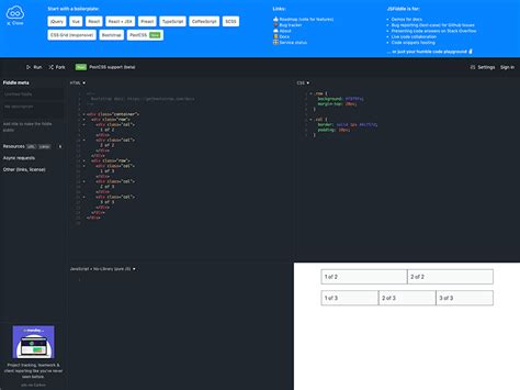 js fiddl|Getting started .